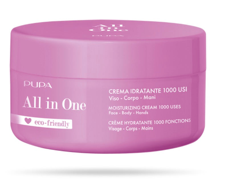 PUPA: All In One Crema Idratante 1000 Usi
Viso - Corpo - Mani. 95% ingredienti di origine naturale