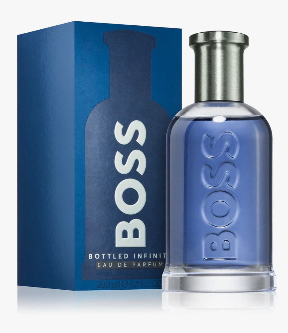 Hugo Boss:
BOSS Bottled Infinite
Eau de Parfum -uomo 200ml